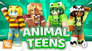 Thumbnail of the Minecraft Bedrock Marketplace product Animal Teens created by 2-Tail Productions.