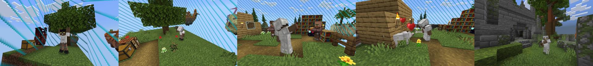 Panorama of the Minecraft Bedrock Marketplace product Captive Skyblock created by 2-Tail Productions.
