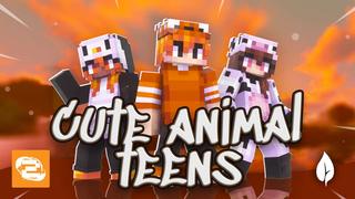Thumbnail of the Minecraft Bedrock Marketplace product Cute Animal Teens created by 2-Tail Productions.