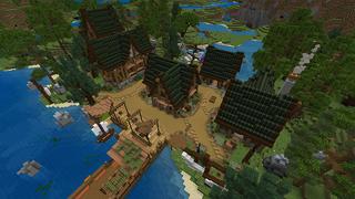 Screenshot of the Minecraft Bedrock Marketplace product Fishing Gives OP Loot created by 2-Tail Productions.