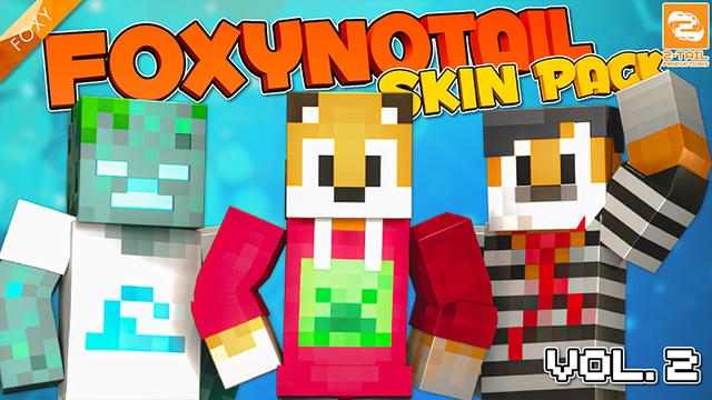 Thumbnail of the Minecraft Bedrock Marketplace product FoxyNoTail Skin Pack Vol. 2 created by 2-Tail Productions.