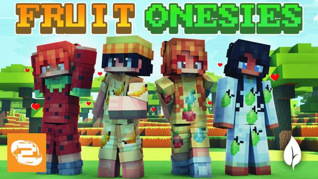 Thumbnail of the Minecraft Bedrock Marketplace product Fruit Onesies created by 2-Tail Productions.