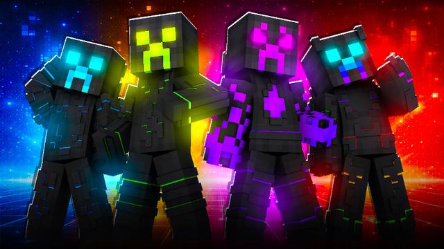 Thumbnail of the Minecraft Bedrock Marketplace product Glow Burst Creepers created by 2-Tail Productions.