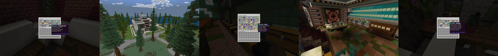 Panorama of the Minecraft Bedrock Marketplace product Hacker Bunker created by 2-Tail Productions.