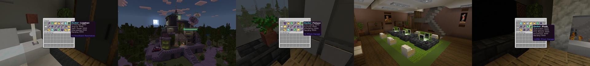 Panorama of the Minecraft Bedrock Marketplace product Hacker Secret Base created by 2-Tail Productions.
