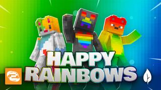 Thumbnail of the Minecraft Bedrock Marketplace product Happy Rainbows created by 2-Tail Productions.