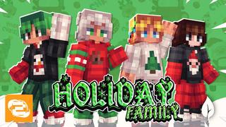 Thumbnail of the Minecraft Bedrock Marketplace product Holiday Family created by 2-Tail Productions.