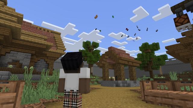 Screenshot of the Minecraft Bedrock Marketplace product Loot Rain created by 2-Tail Productions.