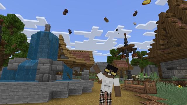 Screenshot of the Minecraft Bedrock Marketplace product Loot Rain created by 2-Tail Productions.
