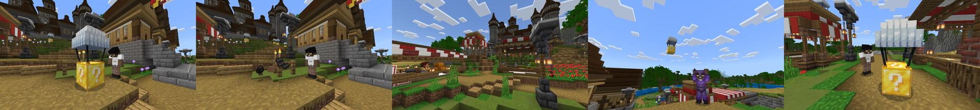 Panorama of the Minecraft Bedrock Marketplace product Lucky Airdrops created by 2-Tail Productions.
