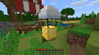Screenshot of the Minecraft Bedrock Marketplace product Lucky Airdrops created by 2-Tail Productions.