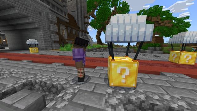 Screenshot of the Minecraft Bedrock Marketplace product Lucky Airdrops created by 2-Tail Productions.