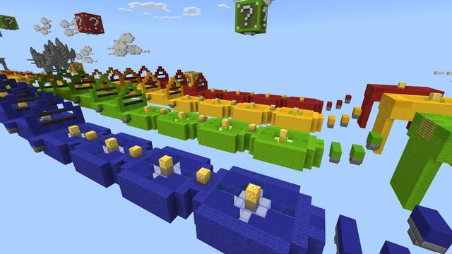 Screenshot of the Minecraft Bedrock Marketplace product Lucky Block Race created by 2-Tail Productions.