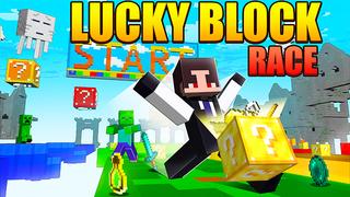 Thumbnail of the Minecraft Bedrock Marketplace product Lucky Block Race created by 2-Tail Productions.