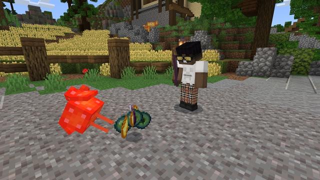 Screenshot of the Minecraft Bedrock Marketplace product Lucky Mobs created by 2-Tail Productions.