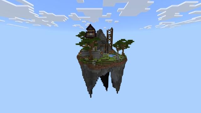 Screenshot of the Minecraft Bedrock Marketplace product Lucky Oneblock created by 2-Tail Productions.