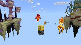 Screenshot of the Minecraft Bedrock Marketplace product Lucky Oneblock created by 2-Tail Productions.