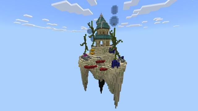 Screenshot of the Minecraft Bedrock Marketplace product Lucky Oneblock created by 2-Tail Productions.