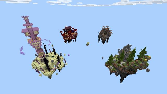 Screenshot of the Minecraft Bedrock Marketplace product Lucky Skyblock created by 2-Tail Productions.