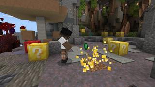 Screenshot of the Minecraft Bedrock Marketplace product Lucky Skyblock created by 2-Tail Productions.