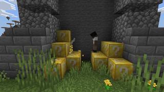 Screenshot of the Minecraft Bedrock Marketplace product Lucky Skyblock created by 2-Tail Productions.