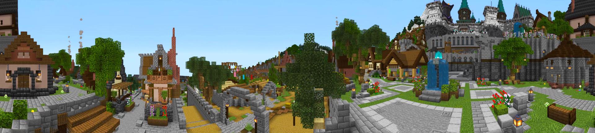 Panorama of the Minecraft Bedrock Marketplace product Medieval Survival created by 2-Tail Productions.