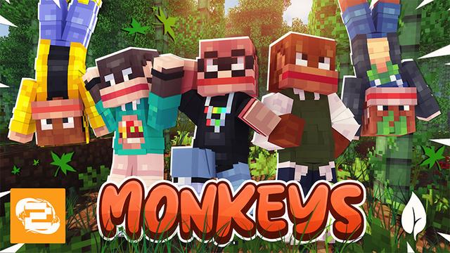 Thumbnail of the Minecraft Bedrock Marketplace product Monkeys created by 2-Tail Productions.