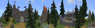 Panorama of the Minecraft Bedrock Marketplace product Noob vs Pro : Castle Edition created by 2-Tail Productions.