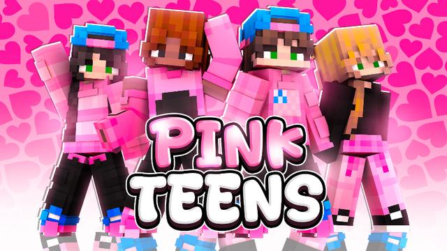 Thumbnail of the Minecraft Bedrock Marketplace product Pink Teens created by 2-Tail Productions.