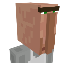 Thumbnail of the Minecraft Bedrock Marketplace product Squeezed Villager Head created by 2-Tail Productions.