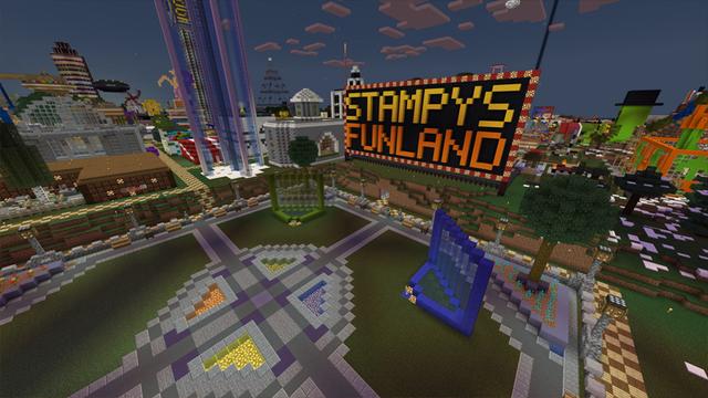 Screenshot of the Minecraft Bedrock Marketplace product Stampy’s Lovely World created by 4J Studios.