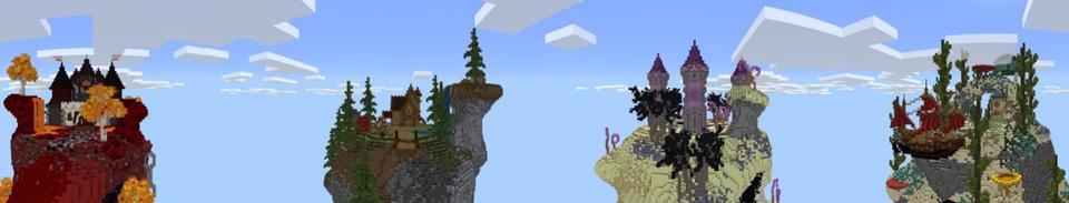 Panorama of the Minecraft Bedrock Marketplace product Advanced Skyblock created by 4KS Studios.