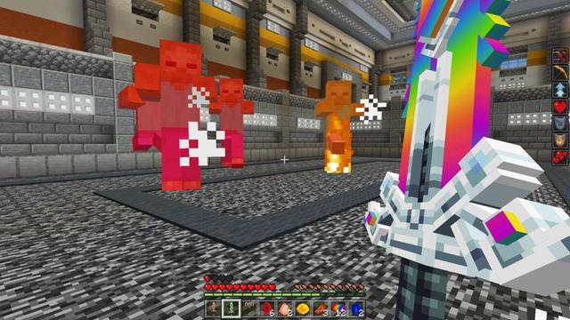 Screenshot of the Minecraft Bedrock Marketplace product ADVANCED WEAPONS RGB created by 4KS Studios.