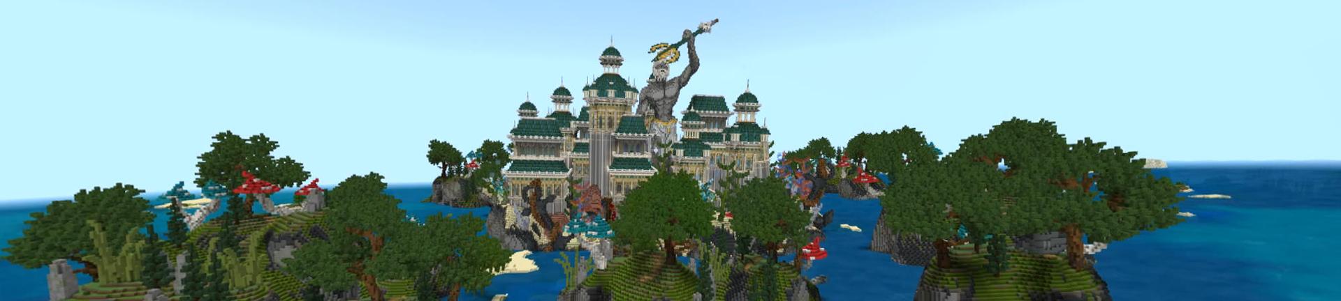 Panorama of the Minecraft Bedrock Marketplace product Atlantic Castle created by 4KS Studios.