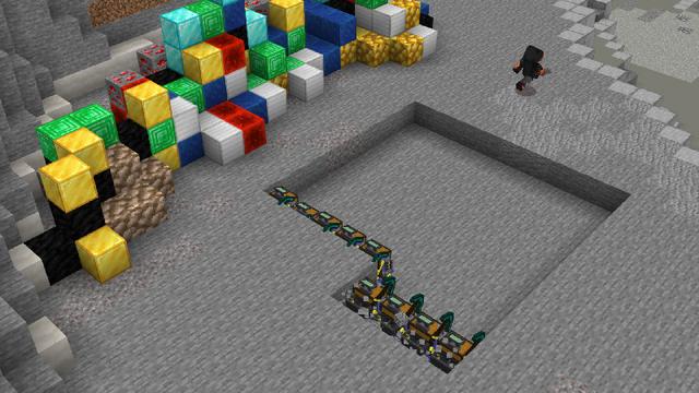 Screenshot of the Minecraft Bedrock Marketplace product Auto Miners created by 4KS Studios.