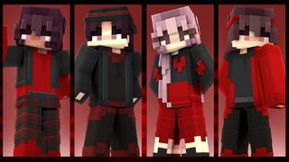 Thumbnail of the Minecraft Bedrock Marketplace product Black and Red Drip created by 4KS Studios.