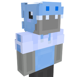 Thumbnail of the Minecraft Bedrock Marketplace product Blue Dino Hoodie created by 4KS Studios.
