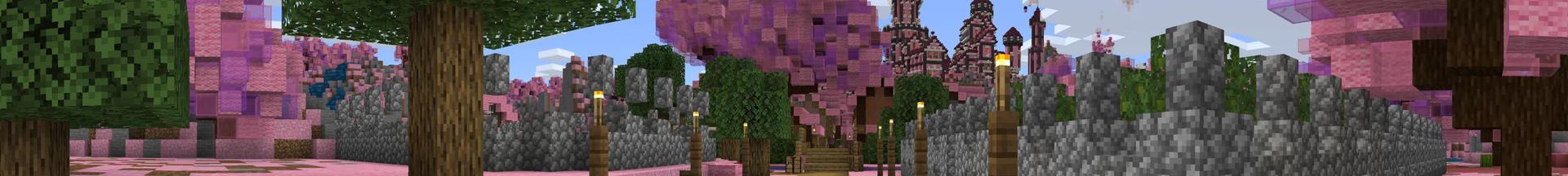 Panorama of the Minecraft Bedrock Marketplace product Bubblegum City created by 4KS Studios.