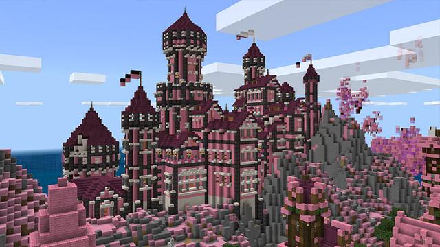Screenshot of the Minecraft Bedrock Marketplace product Bubblegum City created by 4KS Studios.