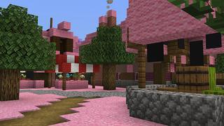 Screenshot of the Minecraft Bedrock Marketplace product Bubblegum City created by 4KS Studios.