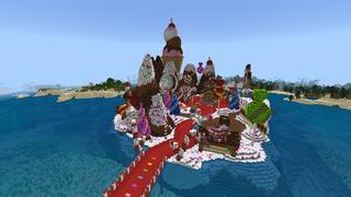 Screenshot of the Minecraft Bedrock Marketplace product Candy Island created by 4KS Studios.