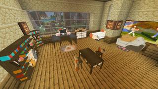 Screenshot of the Minecraft Bedrock Marketplace product Cat Furniture created by 4KS Studios.