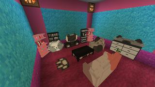 Screenshot of the Minecraft Bedrock Marketplace product Cat Furniture created by 4KS Studios.