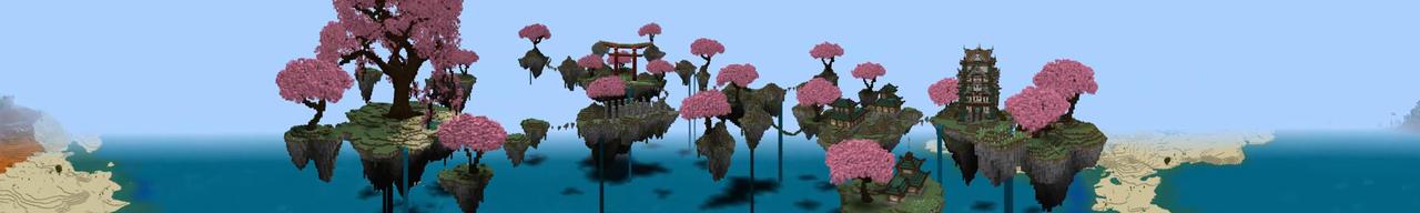 Panorama of the Minecraft Bedrock Marketplace product Cherry Islands created by 4KS Studios.