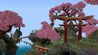 Screenshot of the Minecraft Bedrock Marketplace product Cherry Islands created by 4KS Studios.