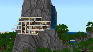Screenshot of the Minecraft Bedrock Marketplace product Cliffside Mansion created by 4KS Studios.