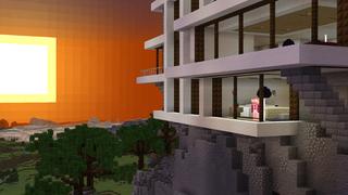 Screenshot of the Minecraft Bedrock Marketplace product Cliffside Mansion created by 4KS Studios.