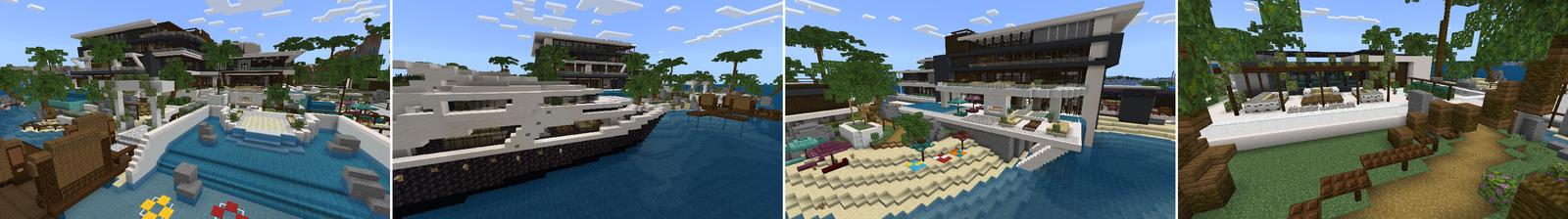 Panorama of the Minecraft Bedrock Marketplace product Cozy Furniture created by 4KS Studios.