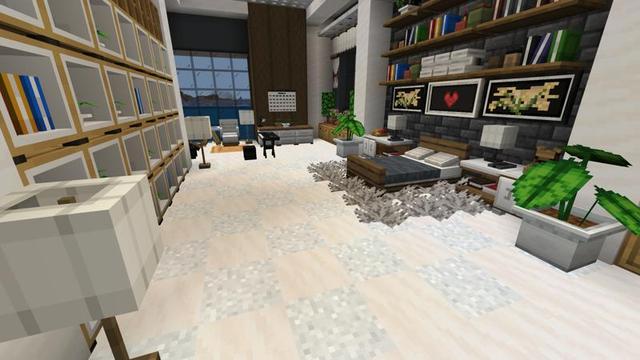 Screenshot of the Minecraft Bedrock Marketplace product Cozy Furniture created by 4KS Studios.