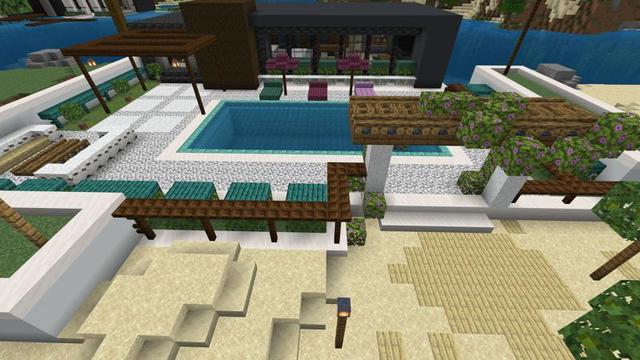 Screenshot of the Minecraft Bedrock Marketplace product Cozy Furniture created by 4KS Studios.